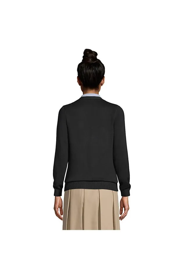 Lands039 End Sweaters Women Cotton Modal Button Front Cardigan Sweater Black Lands039 End Sweaters Women Cotton Modal Button Front Cardigan Sweater Black
