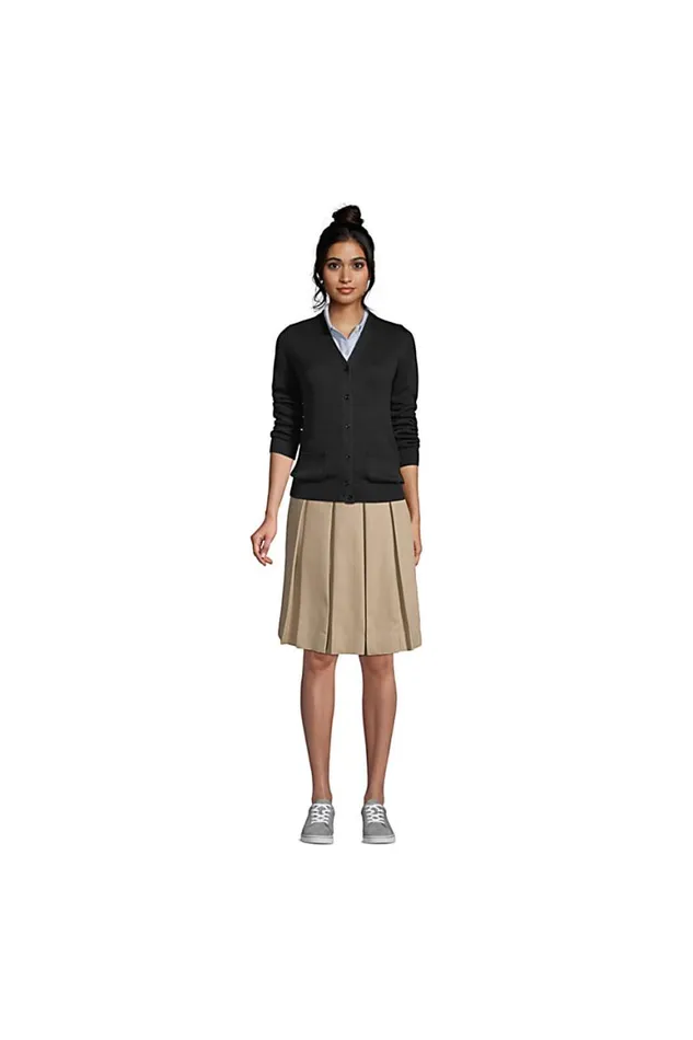 Lands039 End Sweaters Women Cotton Modal Button Front Cardigan Sweater Black Lands039 End Sweaters Women Cotton Modal Button Front Cardigan Sweater Black