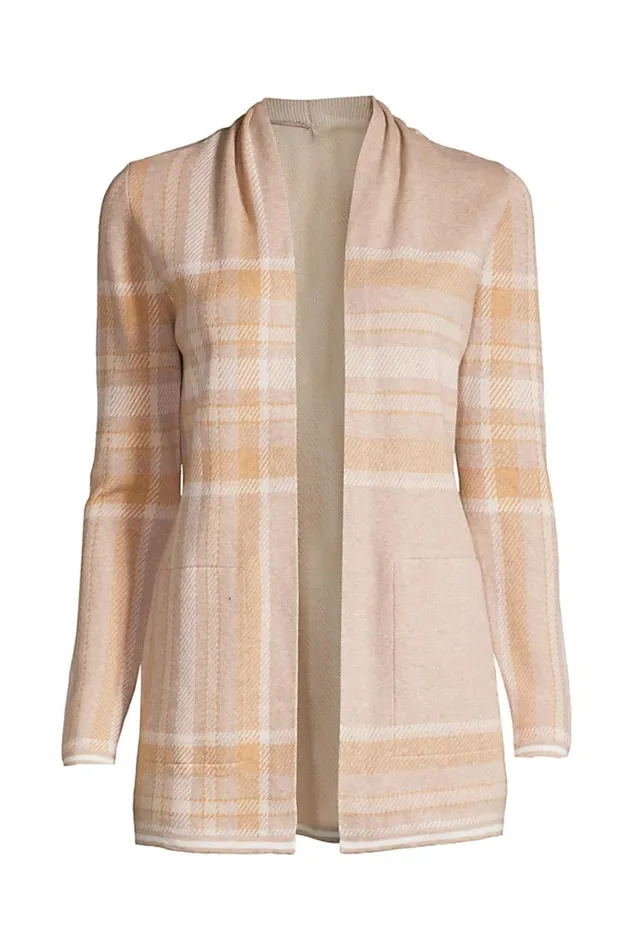 Lands039 End Sweaters Women Cotton Open Long Cardigan Sweater 8211 Pattern Tan Heather Artisan Plaid Lands039 End Sweaters Women Cotton Open Long Cardigan Sweater 8211 Pattern Tan Heather Artisan Plaid