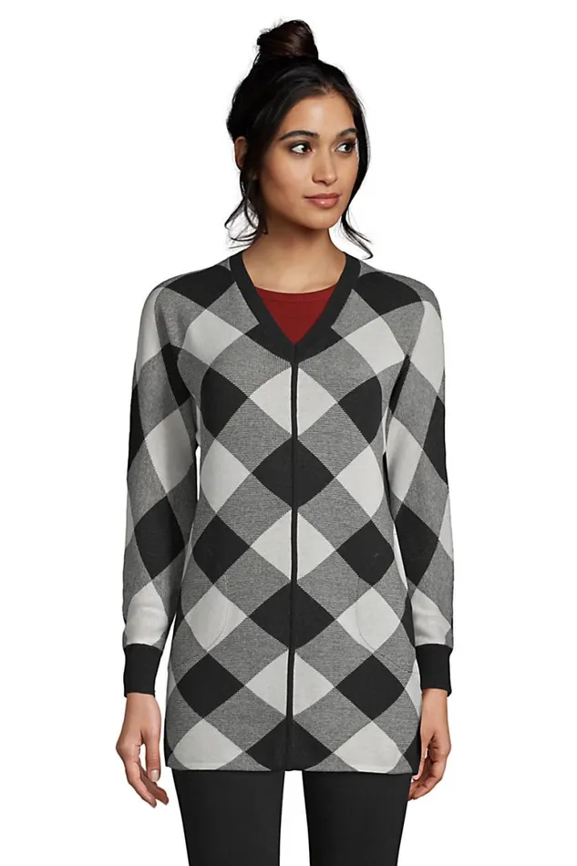 Lands039 End Sweaters Women Fine Gauge Cotton Dolman Tunic Sweater 8211 Pattern Black Lands039 End Sweaters Women Fine Gauge Cotton Dolman Tunic Sweater 8211 Pattern Black