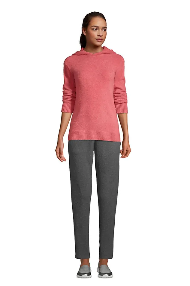 Lands039 End Sweaters Women Lounge Hooded Pullover Sweater Slounge Soft Blue Haze