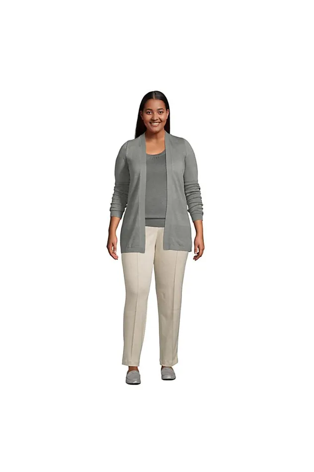 Lands039 End Sweaters Women Plus Size Cotton Modal Texture Stripe Open Cardigan Sweater Black Lands039 End Sweaters Women Plus Size Cotton Modal Texture Stripe Open Cardigan Sweater Black