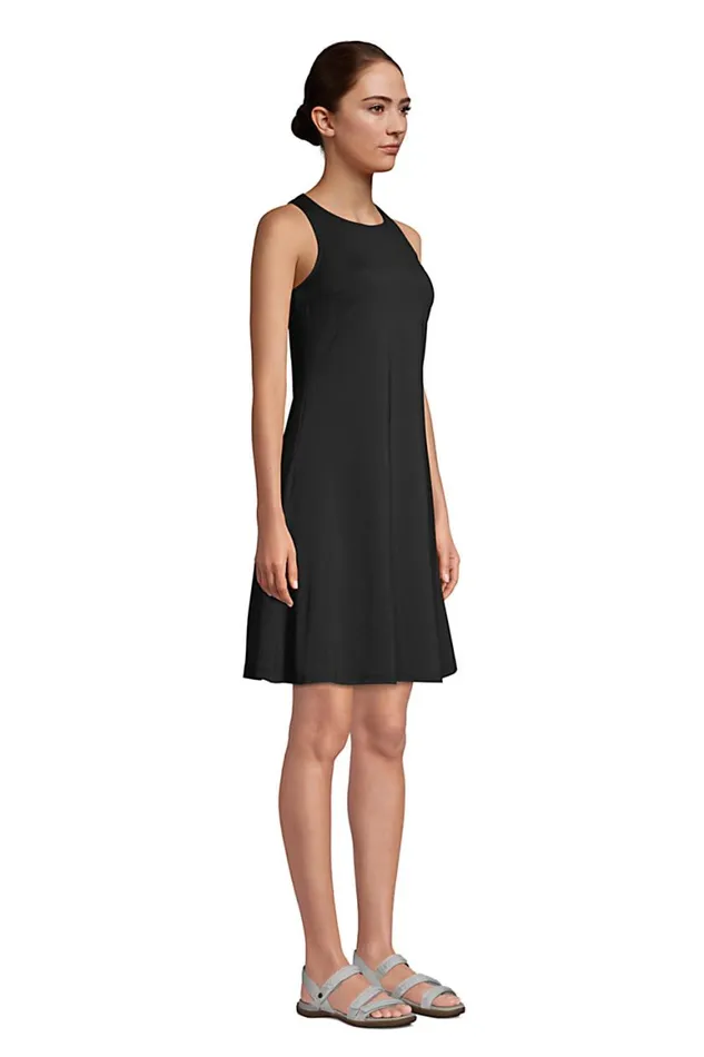 Lands039 End Swimsuits Women Chlorine Resistant Scoop Neck Dresskini Swim Coverup Dress No Panty Black Lands039 End Swimsuits Women Chlorine Resistant Scoop Neck Dresskini Swim Coverup Dress No Panty Black