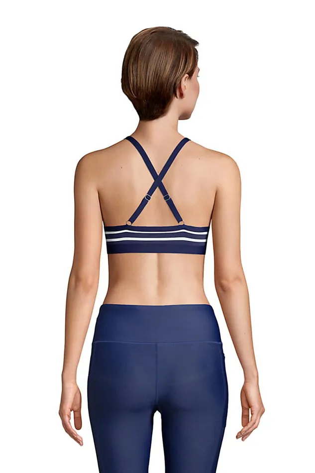 Lands039 End Swimsuits Women Chlorine Resistant Scoopneck Xback Sports Bra Bikini Top Swimsuit Deep Sea Lands039 End Swimsuits Women Chlorine Resistant Scoopneck Xback Sports Bra Bikini Top Swimsuit Deep Sea