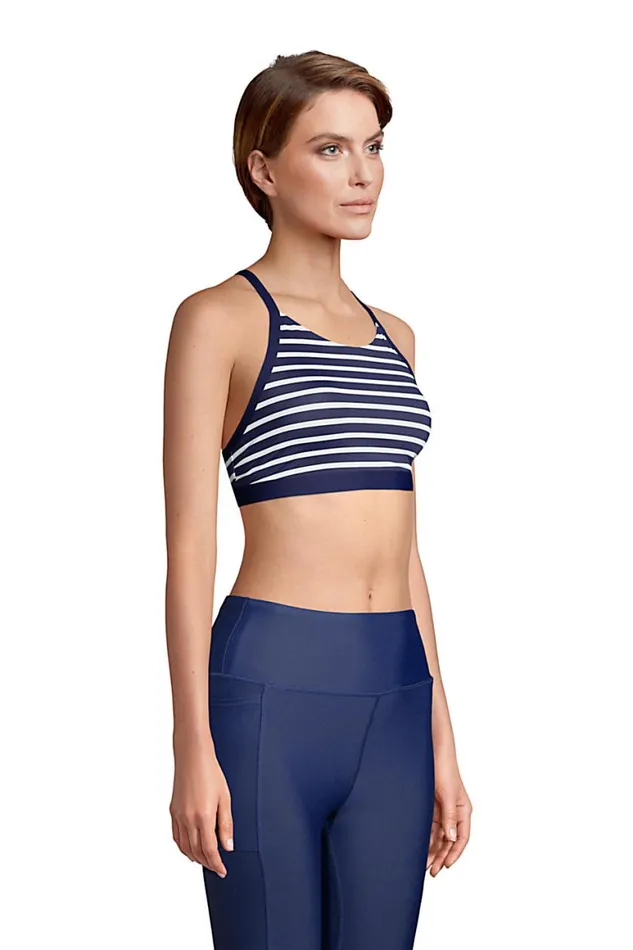 Lands039 End Swimsuits Women Chlorine Resistant Scoopneck Xback Sports Bra Bikini Top Swimsuit Deep Sea Lands039 End Swimsuits Women Chlorine Resistant Scoopneck Xback Sports Bra Bikini Top Swimsuit Deep Sea