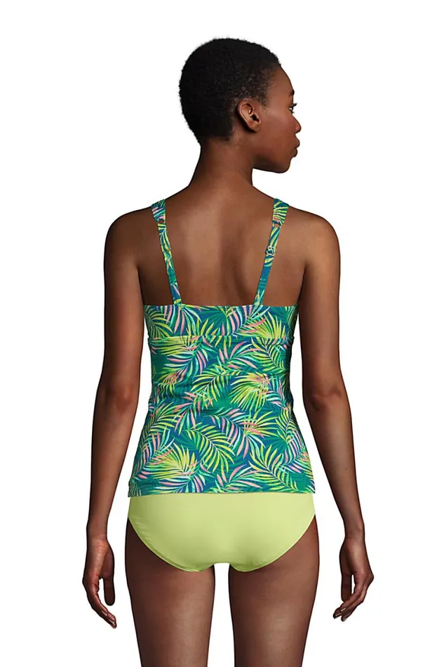 Lands039 End Swimsuits Women Chlorine Resistant Tummy Control Grecian Tankini Top Swimsuit Adjustable Straps Baltic Teal Multi Palm Lands039 End Swimsuits Women Chlorine Resistant Tummy Control Grecian Tankini Top Swimsuit Adjustable Straps Baltic Teal Multi Palm