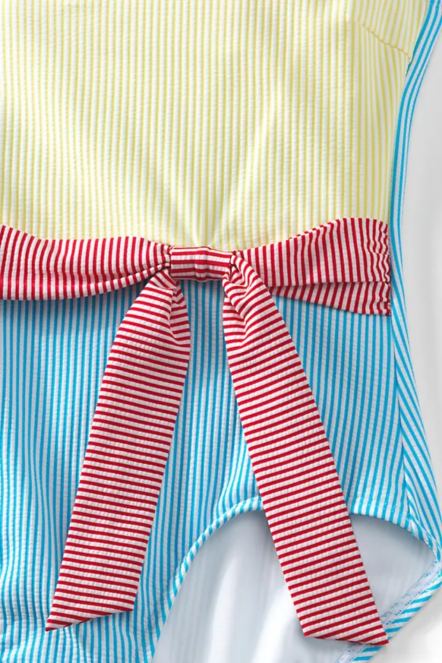Lands039 End Swimsuits Women Chlorine Resistant Tummy Control High Neck Belted One Piece Swimsuit Seersucker Turquoise Lands039 End Swimsuits Women Chlorine Resistant Tummy Control High Neck Belted One Piece Swimsuit Seersucker Turquoise