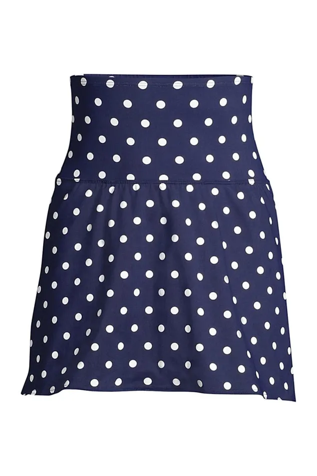 Lands039 End Swimsuits Women Chlorine Resistant Tummy Control Ultra High Waisted Modest Swim Skirt Swim Bottoms Deep Sea Polka Dot Lands039 End Swimsuits Women Chlorine Resistant Tummy Control Ultra High Waisted Modest Swim Skirt Swim Bottoms Deep Sea Polka Dot