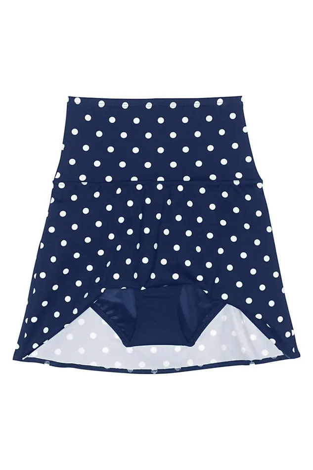 Lands039 End Swimsuits Women Chlorine Resistant Tummy Control Ultra High Waisted Modest Swim Skirt Swim Bottoms Deep Sea Polka Dot Lands039 End Swimsuits Women Chlorine Resistant Tummy Control Ultra High Waisted Modest Swim Skirt Swim Bottoms Deep Sea Polka Dot