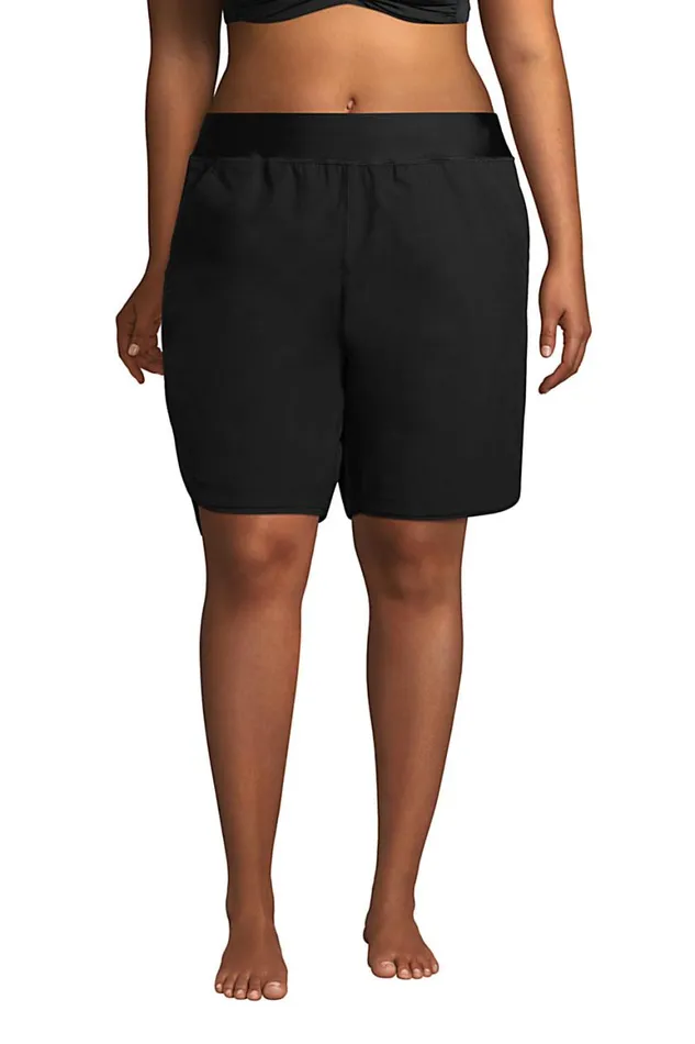 Lands039 End Swimsuits Women Plus Size 9034 Quick Dry Elastic Waist Modest Board Shorts Swim Coverup Shorts With Panty Black Lands039 End Swimsuits Women Plus Size 9034 Quick Dry Elastic Waist Modest Board Shorts Swim Coverup Shorts With Panty Black