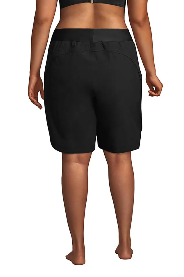 Lands039 End Swimsuits Women Plus Size 9034 Quick Dry Elastic Waist Modest Board Shorts Swim Coverup Shorts With Panty Black Lands039 End Swimsuits Women Plus Size 9034 Quick Dry Elastic Waist Modest Board Shorts Swim Coverup Shorts With Panty Black