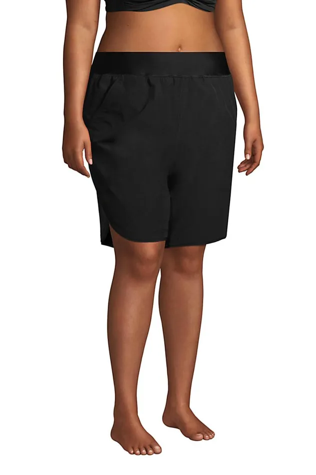 Lands039 End Swimsuits Women Plus Size 9034 Quick Dry Elastic Waist Modest Board Shorts Swim Coverup Shorts With Panty Black Lands039 End Swimsuits Women Plus Size 9034 Quick Dry Elastic Waist Modest Board Shorts Swim Coverup Shorts With Panty Black