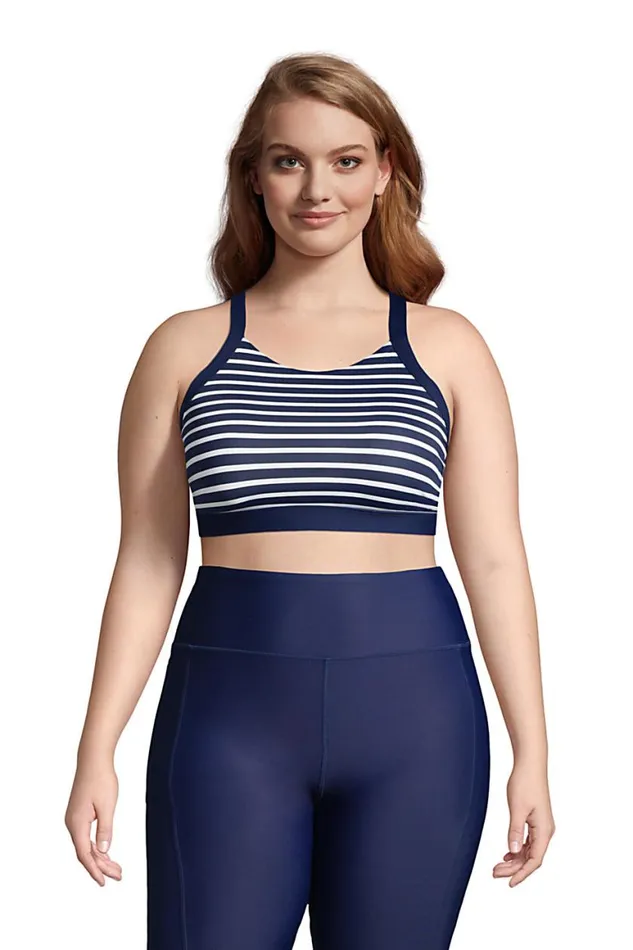 Lands039 End Swimsuits Women Plus Size Chlorine Resistant Scoopneck Xback Sports Bra Bikini Top Swimsuit Deep Sea Lands039 End Swimsuits Women Plus Size Chlorine Resistant Scoopneck Xback Sports Bra Bikini Top Swimsuit Deep Sea