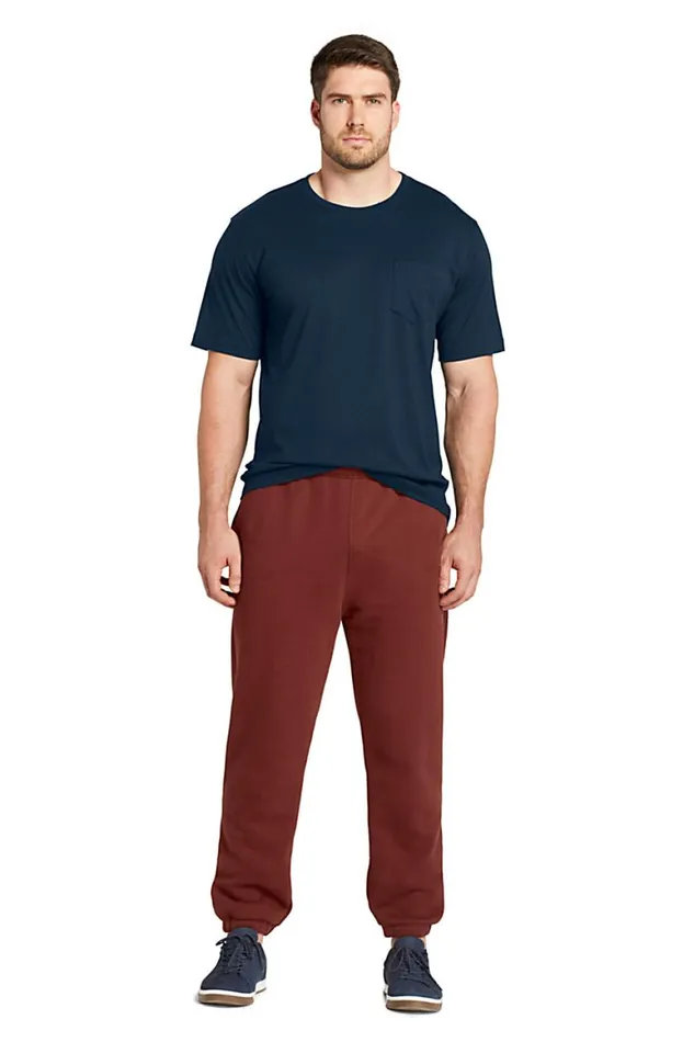 Lands039 End TShirts Men Big And Tall Supert Short Sleeve Tshirt With Pocket Soft Blue Haze