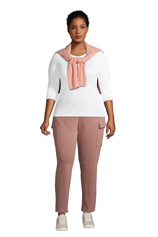 Lands039 End Tops and Tees Women Plus Size Cotton Rib Long Sleeve Crewneck Tshirt Wild Blossom Lands039 End Tops and Tees Women Plus Size Cotton Rib Long Sleeve Crewneck Tshirt Wild Blossom
