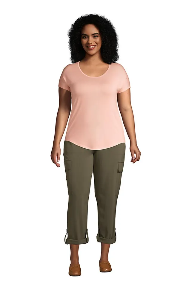 Lands039 End Tops and Tees Women Plus Size Uneck Jersey Tshirt Malibu Blue Lands039 End Tops and Tees Women Plus Size Uneck Jersey Tshirt Malibu Blue