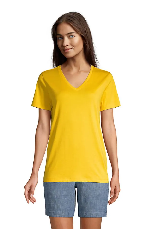 Lands039 End Tops and Tees Women Relaxed Supima Cotton Short Sleeve Vneck Tshirt Soft Iris Purple Lands039 End Tops and Tees Women Relaxed Supima Cotton Short Sleeve Vneck Tshirt Soft Iris Purple