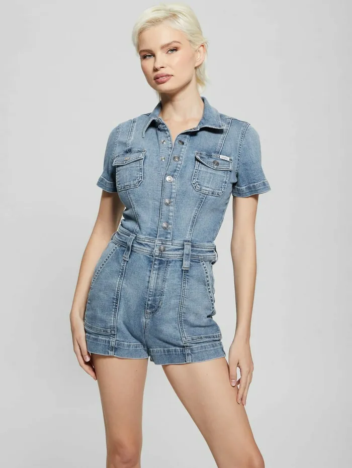 Lara Denim Romper Cali Blues Women Dresses and Jumpsuits GUESS