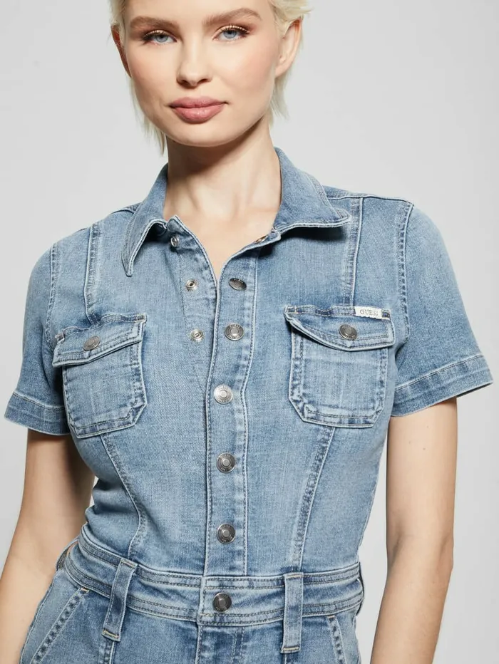 Lara Denim Romper Cali Blues Women Dresses and Jumpsuits GUESS