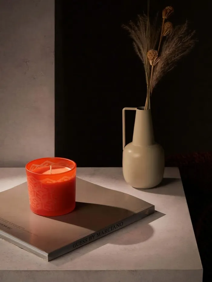 LaserCut G Cube Candle Orange Women Home GUESS
