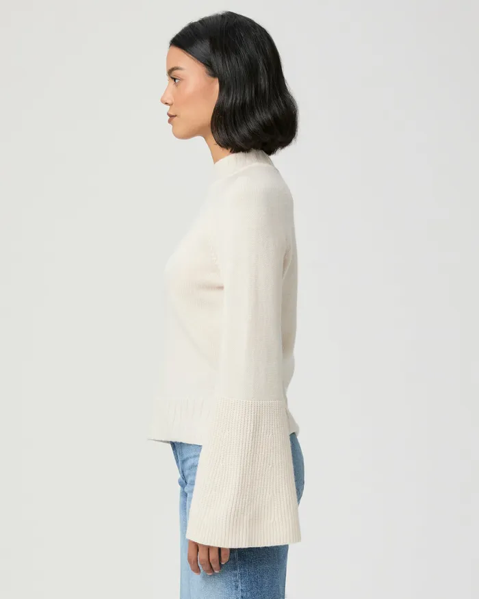 Laurel Sweater 8211 Ivory Cashmere Women Sweaters and Sweatshirts PAIGE
