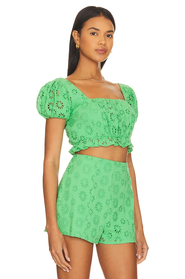 Leah Top Green Women Lovers and Friends Tops Leah Top Green Women Lovers and Friends Tops