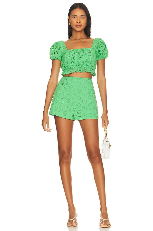 Leah Top Green Women Lovers and Friends Tops Leah Top Green Women Lovers and Friends Tops