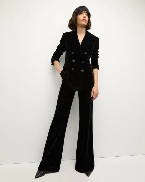 Lebone Velvet Pant Black Women Veronica Beard Pants Lebone Velvet Pant Black Women Veronica Beard Pants