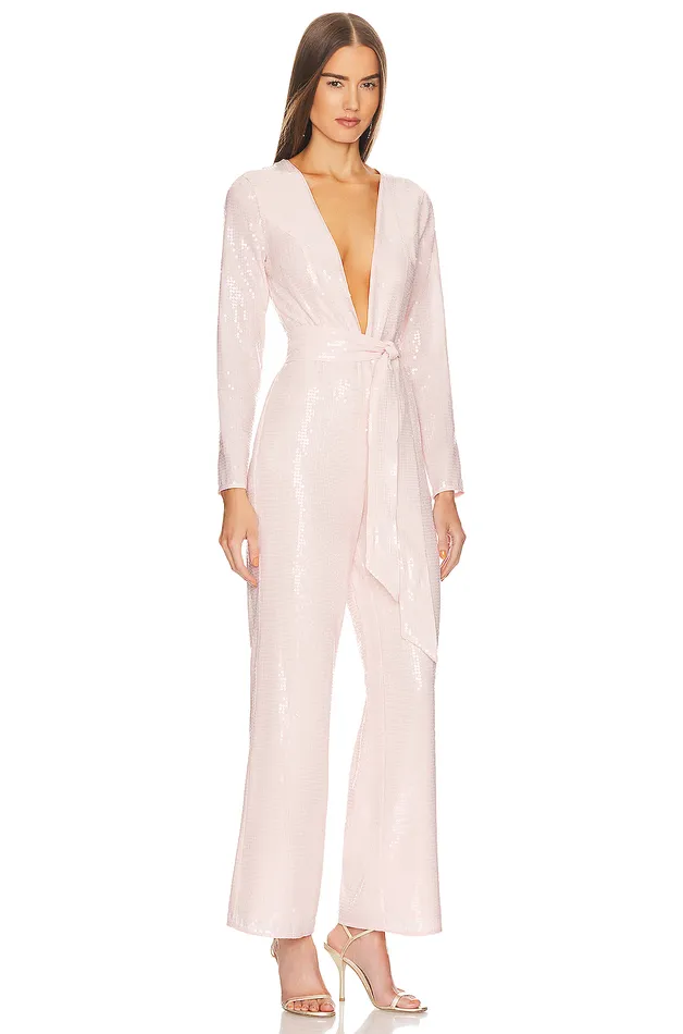 Leighton Jumpsuit Champagne Pink Women Lovers and Friends Jumpsuits Leighton Jumpsuit Champagne Pink Women Lovers and Friends Jumpsuits