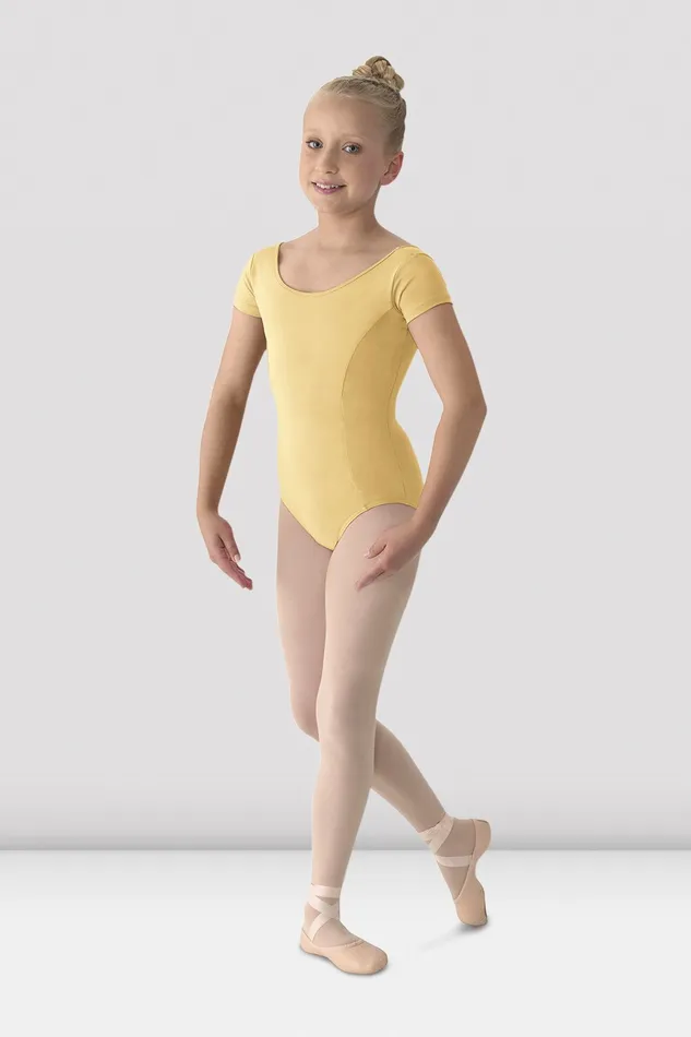 Leotards Bloch Children Girls Mirella Classic Short Sleeve Leotard Buttercup