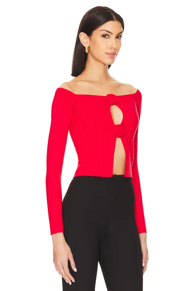 Liora Rosette Sweater Red Women Lovers and Friends Sweaters and Knits Liora Rosette Sweater Red Women Lovers and Friends Sweaters and Knits