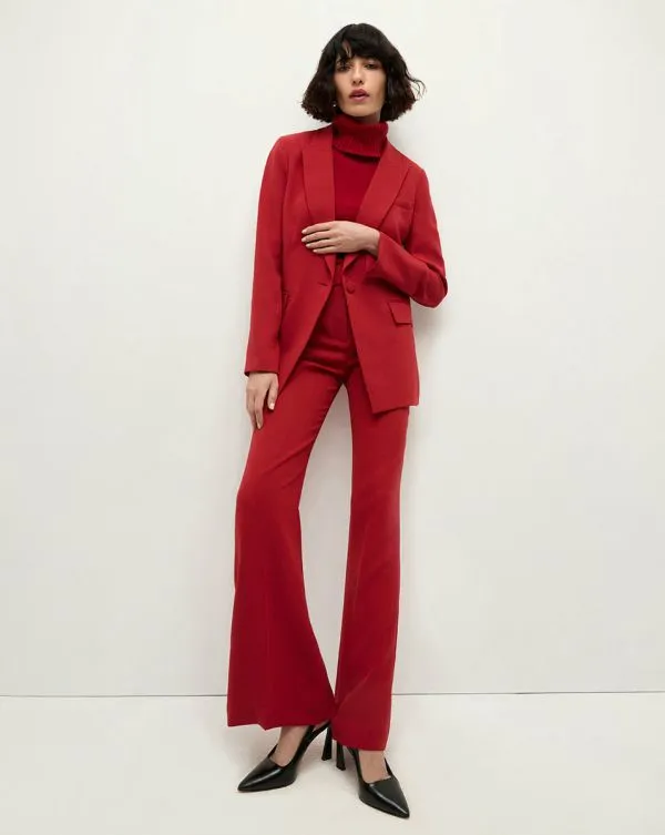Long And Lean Dickey Jacket Crimson Women Veronica Beard Jackets and Outerwear Long And Lean Dickey Jacket Crimson Women Veronica Beard Jackets and Outerwear