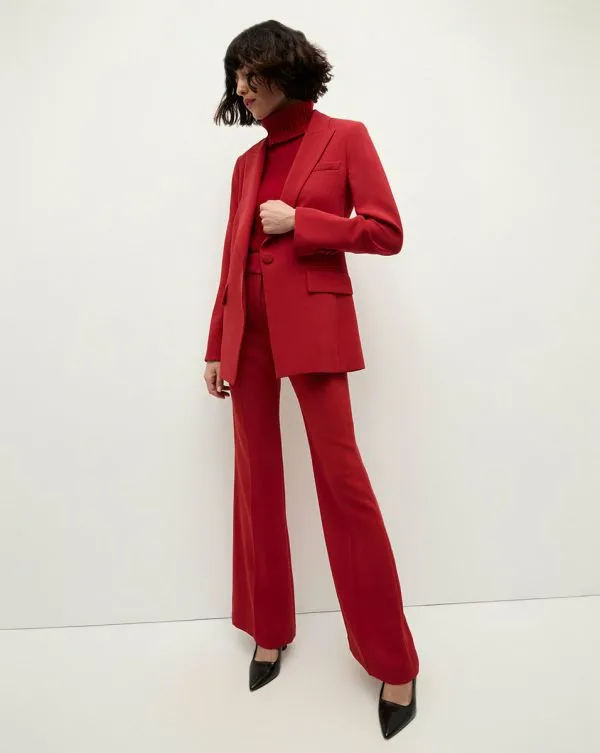 Long And Lean Dickey Jacket Crimson Women Veronica Beard Jackets and Outerwear Long And Lean Dickey Jacket Crimson Women Veronica Beard Jackets and Outerwear