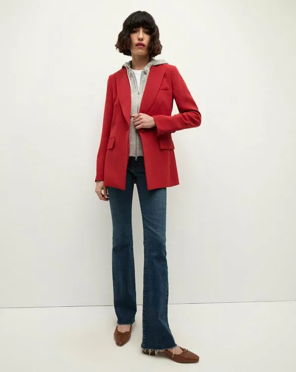 Long And Lean Dickey Jacket Crimson Women Veronica Beard Jackets and Outerwear Long And Lean Dickey Jacket Crimson Women Veronica Beard Jackets and Outerwear