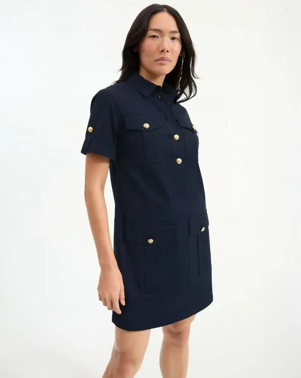 Lucca Dress Navy Women Veronica Beard Dresses