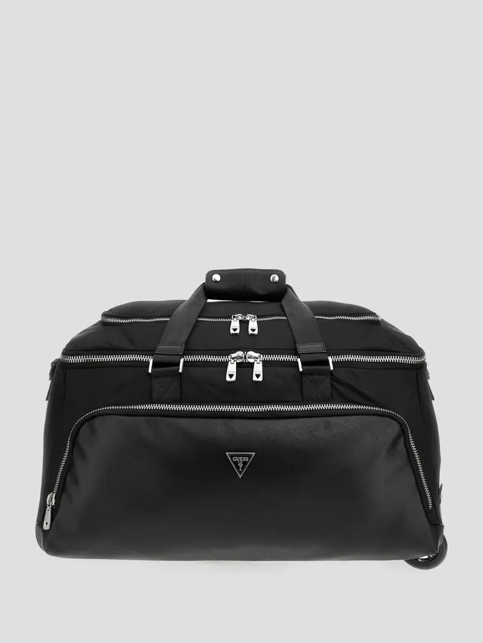 Luggage and Travel Bags Certosa Nylon Duffle Roller Bag Black 8211 GUESS WomenMen