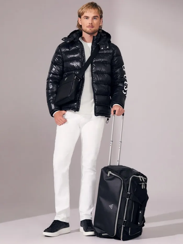 Luggage and Travel Bags Certosa Nylon Duffle Roller Bag Black 8211 GUESS WomenMen Luggage and Travel Bags Certosa Nylon Duffle Roller Bag Black 8211 GUESS WomenMen
