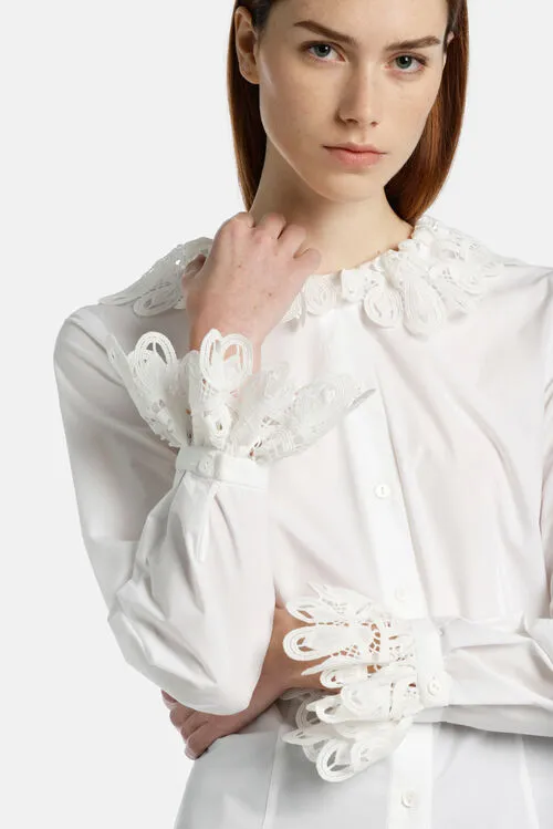 Luisa Spagnoli Bolletta Bolletta White Women Blouses and Shirts Luisa Spagnoli Bolletta Bolletta White Women Blouses and Shirts