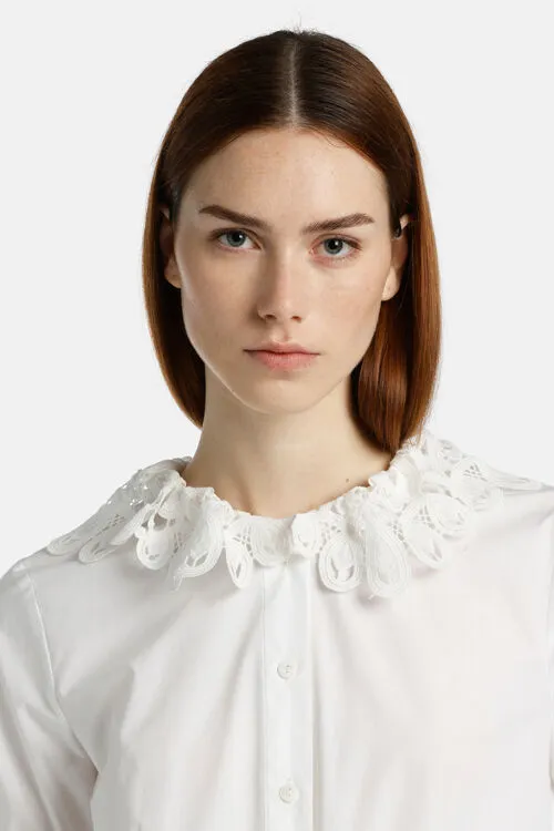 Luisa Spagnoli Bolletta Bolletta White Women Blouses and Shirts Luisa Spagnoli Bolletta Bolletta White Women Blouses and Shirts