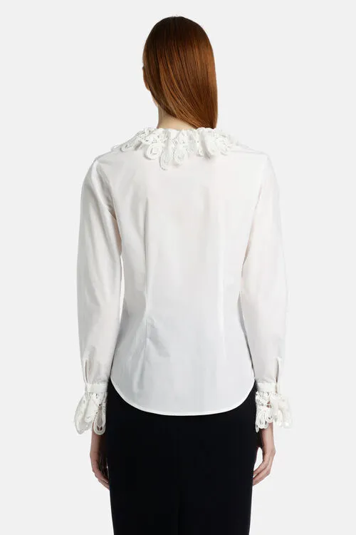 Luisa Spagnoli Bolletta Bolletta White Women Blouses and Shirts Luisa Spagnoli Bolletta Bolletta White Women Blouses and Shirts