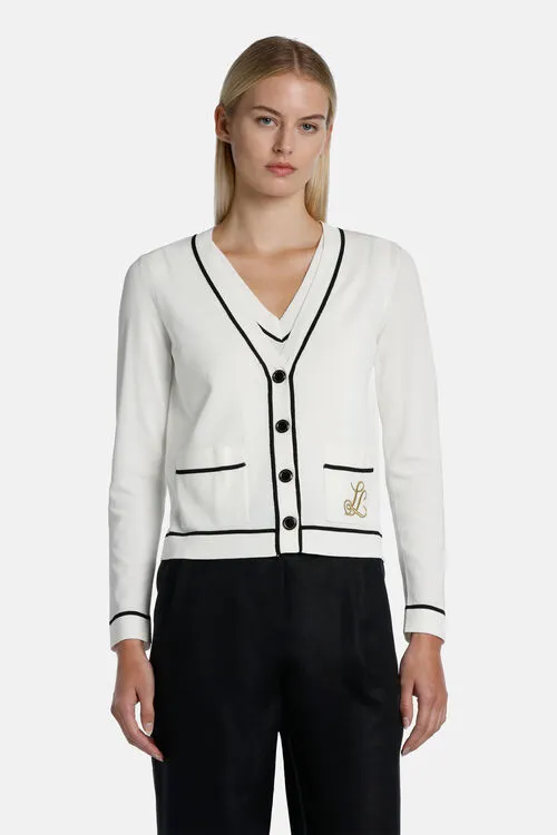 Luisa Spagnoli Canaria Canaria BlueWhite Women Cardigan