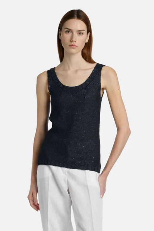 Luisa Spagnoli Casco Casco Blue Women Tops and TShirts