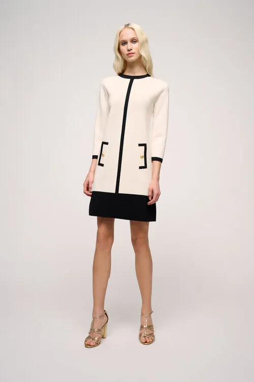 Luisa Spagnoli Madapola Madapola BlueCream Women Dresses and Jumpsuits