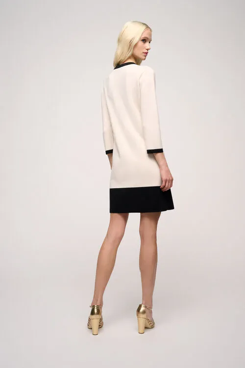 Luisa Spagnoli Madapola Madapola BlueCream Women Dresses and Jumpsuits