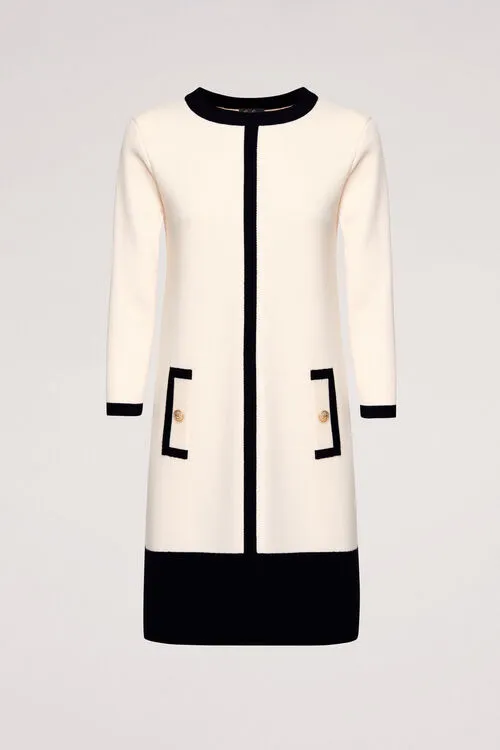 Luisa Spagnoli Madapola Madapola BlueCream Women Dresses and Jumpsuits