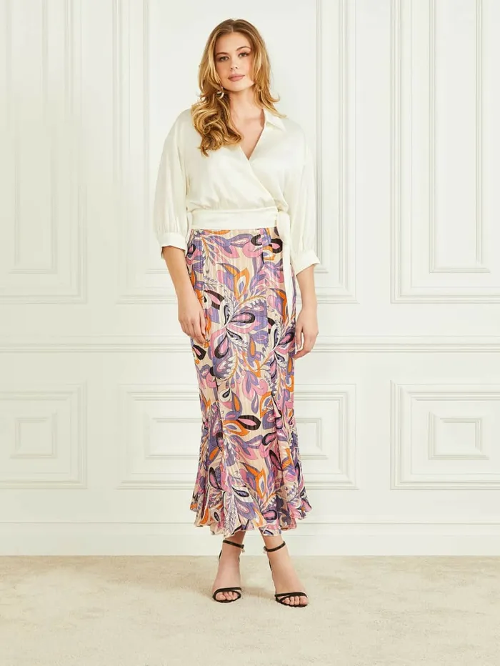 Luise Crused Paisley Skirt Crused Paisley Bottoms GUESS Women Luise Crused Paisley Skirt Crused Paisley Bottoms GUESS Women
