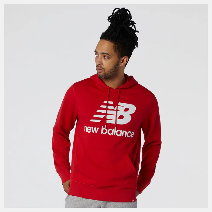 Matching Sets Men New Balance NB Essentials Pullover Hoodie TEAM RED INLINE