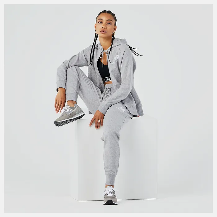 Matching Sets Women NB Essentials Full Zip Hoodie ATHLETIC GREY New Balance Matching Sets Women NB Essentials Full Zip Hoodie ATHLETIC GREY New Balance