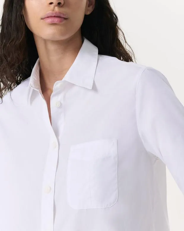 Maxine Poplin Shirt White Women FlexiFeatherweightShirts and Tops rag and bone