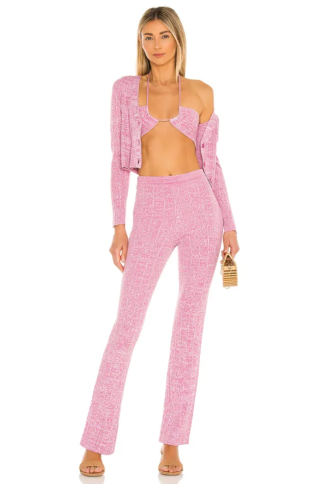 Mckenna Drawstring Top Marled Pink Women Lovers and Friends Tops